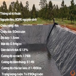 Bạt chống thấm HDPE 1.5mm